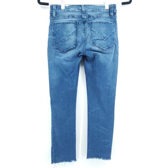 Hudson Krista Crop Super Skinny Distressed Jean Raw Hemline Stonewash Whisker 26 - Picture 8 of 12